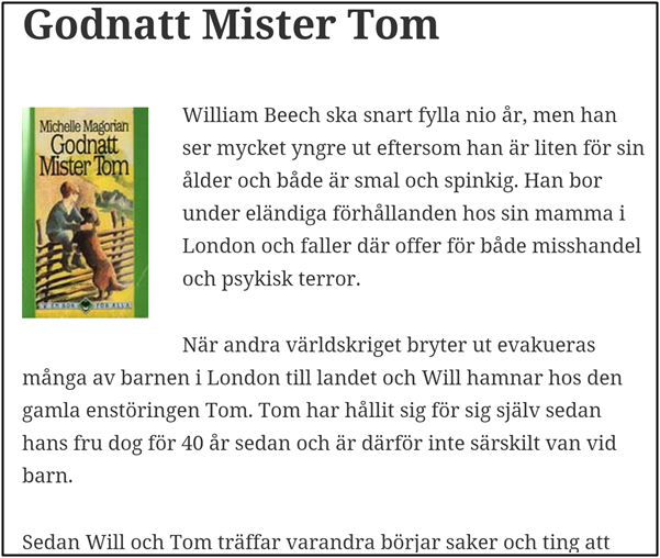 Nostalgitorsdag: Godnatt Mister Tom