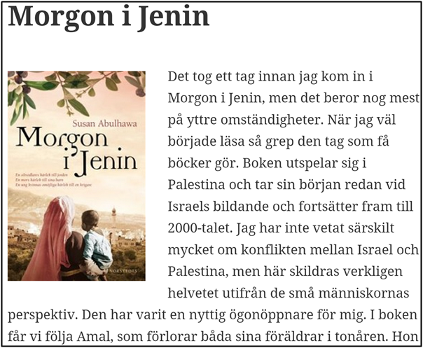 Nostalgitorsdag: Morgon i Jenin