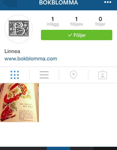 Bokblomma på Instagram