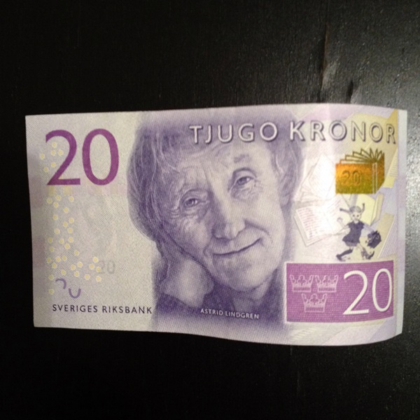 Sedel med Astrid Lindgren