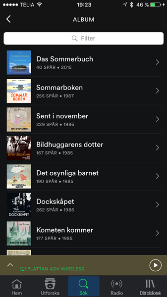 Tove Janssons böcker om Mumin på Spotify