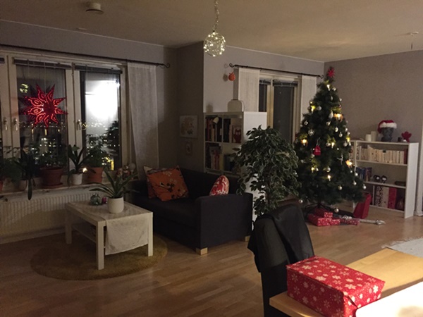 Julpyntad lägga!