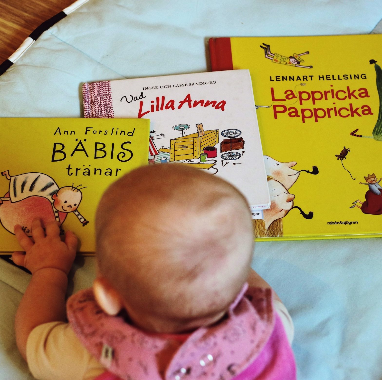 3 barnböcker: Bäbis tränar, Vad Lilla Anna sparade på och Lappricka pappricka